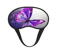 Sleep Mask for Side Sleeper Silk Sleeping Eye Masks with Elastic Strap Super Soft Eye Sleep Shade Cover Purple Butterfly Blackout Night Blindfold for Women Men Travel