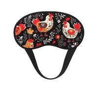 Sleep Mask for Side Sleeper Silk Sleeping Eye Masks with Elastic Strap Super Soft Eye Sleep Shade Cover Cute Rooster Chickens Blackout Night Blindfold for Women Men Travel