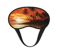 Sleep Mask for Side Sleeper Silk Sleeping Eye Masks with Elastic Strap Super Soft Eye Sleep Shade Cover Palm Tree Sunset Blackout Night Blindfold for Women Men Travel