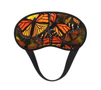 Sleep Mask for Side Sleeper Silk Sleeping Eye Masks with Elastic Strap Super Soft Eye Sleep Shade Cover Monarch Butterflies Blackout Night Blindfold for Women Men Travel