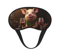 Sleep Mask for Side Sleeper Silk Sleeping Eye Masks with Elastic Strap Super Soft Eye Sleep Shade Cover Animal and Red Wine Blackout Night Blindfold for Women Men Travel