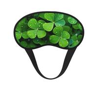 Sleep Mask for Side Sleeper Silk Sleeping Eye Masks with Elastic Strap Super Soft Eye Sleep Shade Cover Many Green Clover Blackout Night Blindfold for Women Men Travel
