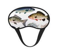 Sleep Mask for Side Sleeper Silk Sleeping Eye Masks with Elastic Strap Super Soft Eye Sleep Shade Cover Different Fish Blackout Night Blindfold for Women Men Travel