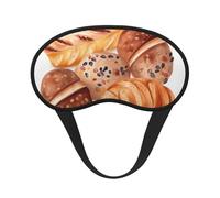 Sleep Mask for Side Sleeper Silk Sleeping Eye Masks with Elastic Strap Super Soft Eye Sleep Shade Cover Painted Bread Blackout Night Blindfold for Women Men Travel