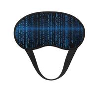 Sleep Mask for Side Sleeper Silk Sleeping Eye Masks with Elastic Strap Super Soft Eye Sleep Shade Cover The Blue Binary Matrix Blackout Night Blindfold for Women Men Travel