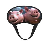 Sleep Mask for Side Sleeper Silk Sleeping Eye Masks with Elastic Strap Super Soft Eye Sleep Shade Cover Funny 3D Piggies Blackout Night Blindfold for Women Men Travel