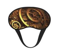 Sleep Mask for Side Sleeper Silk Sleeping Eye Masks with Elastic Strap Super Soft Eye Sleep Shade Cover Cool Steampunk Gears Blackout Night Blindfold for Women Men Travel