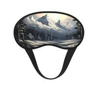 Sleep Mask for Side Sleeper Silk Sleeping Eye Masks with Elastic Strap Super Soft Eye Sleep Shade Cover Paint Landscape Blackout Night Blindfold for Women Men Travel