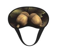 Sleep Mask for Side Sleeper Silk Sleeping Eye Masks with Elastic Strap Super Soft Eye Sleep Shade Cover Two Acorns Blackout Night Blindfold for Women Men Travel