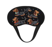 Sleep Mask for Side Sleeper Silk Sleeping Eye Masks with Elastic Strap Super Soft Eye Sleep Shade Cover I Love My Dog Dachshunds Blackout Night Blindfold for Women Men Travel