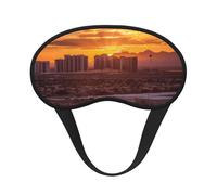 Sleep Mask for Side Sleeper Silk Sleeping Eye Masks with Elastic Strap Super Soft Eye Sleep Shade Cover Las Vegas Sunset Blackout Night Blindfold for Women Men Travel