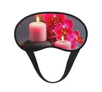 Sleep Mask for Side Sleeper Silk Sleeping Eye Masks with Elastic Strap Super Soft Eye Sleep Shade Cover Orchid Stone Red Candles Blackout Night Blindfold for Women Men Travel