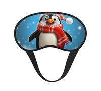 Sleep Mask for Side Sleeper Silk Sleeping Eye Masks with Elastic Strap Super Soft Eye Sleep Shade Cover Christmas Funny Penguin Blackout Night Blindfold for Women Men Travel