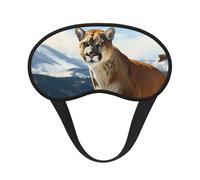 Sleep Mask for Side Sleeper Silk Sleeping Eye Masks with Elastic Strap Super Soft Eye Sleep Shade Cover Animal Mountain Lion Blackout Night Blindfold for Women Men Travel