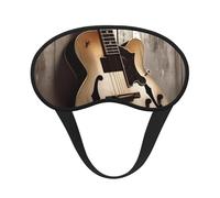 Sleep Mask for Side Sleeper Silk Sleeping Eye Masks with Elastic Strap Super Soft Eye Sleep Shade Cover Guitar Pictures Blackout Night Blindfold for Women Men Travel