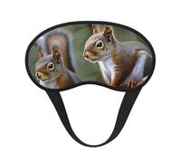 Sleep Mask for Side Sleeper Silk Sleeping Eye Masks with Elastic Strap Super Soft Eye Sleep Shade Cover Little Squirrel Blackout Night Blindfold for Women Men Travel