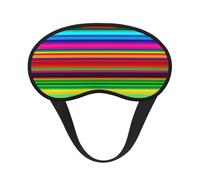 Sleep Mask for Side Sleeper Silk Sleeping Eye Masks with Elastic Strap Super Soft Eye Sleep Shade Cover Colorful Mexican Stripes Blackout Night Blindfold for Women Men Travel