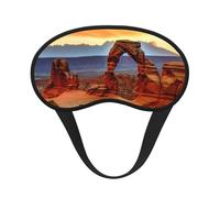 Sleep Mask for Side Sleeper Silk Sleeping Eye Masks with Elastic Strap Super Soft Eye Sleep Shade Cover Arches National Park Blackout Night Blindfold for Women Men Travel