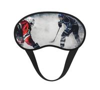 Sleep Mask for Side Sleeper Silk Sleeping Eye Masks with Elastic Strap Super Soft Eye Sleep Shade Cover Ice Hockey Art Blackout Night Blindfold for Women Men Travel