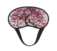 Sleep Mask for Side Sleeper Silk Sleeping Eye Masks with Elastic Strap Super Soft Eye Sleep Shade Cover Japanese Cherry Tree Blackout Night Blindfold for Women Men Travel