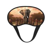 Sleep Mask for Side Sleeper Silk Sleeping Eye Masks with Elastic Strap Super Soft Eye Sleep Shade Cover Elephant on a Bridge Blackout Night Blindfold for Women Men Travel