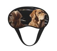 Sleep Mask for Side Sleeper Silk Sleeping Eye Masks with Elastic Strap Super Soft Eye Sleep Shade Cover Golden Retrievers Blackout Night Blindfold for Women Men Travel