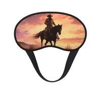 Sleep Mask for Side Sleeper Silk Sleeping Eye Masks with Elastic Strap Super Soft Eye Sleep Shade Cover Cowboy West Blackout Night Blindfold for Women Men Travel
