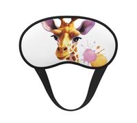 Sleep Mask for Side Sleeper Silk Sleeping Eye Masks with Elastic Strap Super Soft Eye Sleep Shade Cover Giraffe Blackout Night Blindfold for Women Men Travel