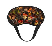 Sleep Mask for Side Sleeper Silk Sleeping Eye Masks with Elastic Strap Super Soft Eye Sleep Shade Cover Monarch Butterflies Blackout Night Blindfold for Women Men Travel