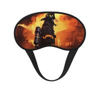 Sleep Mask for Side Sleeper Silk Sleeping Eye Masks with Elastic Strap Super Soft Eye Sleep Shade Cover Firefighter Fireman Flame Blackout Night Blindfold for Women Men Travel