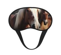 Sleep Mask for Side Sleeper Silk Sleeping Eye Masks with Elastic Strap Super Soft Eye Sleep Shade Cover Horses Animals Blackout Night Blindfold for Women Men Travel