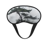 Sleep Mask for Side Sleeper Silk Sleeping Eye Masks with Elastic Strap Super Soft Eye Sleep Shade Cover Foggy Mountain Pine Tree Blackout Night Blindfold for Women Men Travel