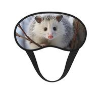 Sleep Mask for Side Sleeper Silk Sleeping Eye Masks with Elastic Strap Super Soft Eye Sleep Shade Cover Opossum in Snow Blackout Night Blindfold for Women Men Travel