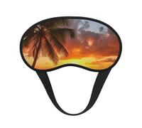 Sleep Mask for Side Sleeper Silk Sleeping Eye Masks with Elastic Strap Super Soft Eye Sleep Shade Cover Sunset Hawaiian Palm Tree Blackout Night Blindfold for Women Men Travel