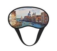 Sleep Mask for Side Sleeper Silk Sleeping Eye Masks with Elastic Strap Super Soft Eye Sleep Shade Cover Grand Canal in Italy Blackout Night Blindfold for Women Men Travel