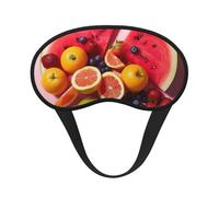 Sleep Mask for Side Sleeper Silk Sleeping Eye Masks with Elastic Strap Super Soft Eye Sleep Shade Cover Fresh Fruits Blackout Night Blindfold for Women Men Travel