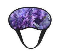Sleep Mask for Side Sleeper Silk Sleeping Eye Masks with Elastic Strap Super Soft Eye Sleep Shade Cover Purple Lavender Colored Flowers Blackout Night Blindfold for Women Men Travel