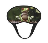 Sleep Mask for Side Sleeper Silk Sleeping Eye Masks with Elastic Strap Super Soft Eye Sleep Shade Cover Peace Tree Frog Blackout Night Blindfold for Women Men Travel