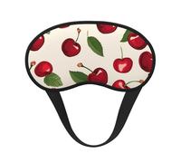 Sleep Mask for Side Sleeper Silk Sleeping Eye Masks with Elastic Strap Super Soft Eye Sleep Shade Cover Red Cherry Pattern Blackout Night Blindfold for Women Men Travel