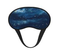 Sleep Mask for Side Sleeper Silk Sleeping Eye Masks with Elastic Strap Super Soft Eye Sleep Shade Cover Blue with Sky Stars Blackout Night Blindfold for Women Men Travel
