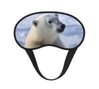 Sleep Mask for Side Sleeper Silk Sleeping Eye Masks with Elastic Strap Super Soft Eye Sleep Shade Cover Polar Bear Blackout Night Blindfold for Women Men Travel