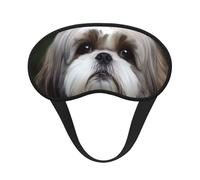 Sleep Mask for Side Sleeper Silk Sleeping Eye Masks with Elastic Strap Super Soft Eye Sleep Shade Cover Shih Tzu Dog Blackout Night Blindfold for Women Men Travel