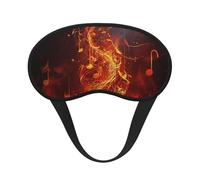 Sleep Mask for Side Sleeper Silk Sleeping Eye Masks with Elastic Strap Super Soft Eye Sleep Shade Cover Red Flame Music Note Blackout Night Blindfold for Women Men Travel