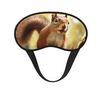 Sleep Mask for Side Sleeper Silk Sleeping Eye Masks with Elastic Strap Super Soft Eye Sleep Shade Cover Funny Squirrel Blackout Night Blindfold for Women Men Travel