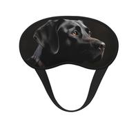Sleep Mask for Side Sleeper Silk Sleeping Eye Masks with Elastic Strap Super Soft Eye Sleep Shade Cover Black Labrador Blackout Night Blindfold for Women Men Travel