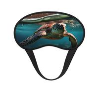 Sleep Mask for Side Sleeper Silk Sleeping Eye Masks with Elastic Strap Super Soft Eye Sleep Shade Cover Palm Trees and Sea Turtles Diving Underwater Blackout Night Blindfold for Women Men Travel