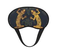 Sleep Mask for Side Sleeper Silk Sleeping Eye Masks with Elastic Strap Super Soft Eye Sleep Shade Cover Gecko Lizards Blackout Night Blindfold for Women Men Travel