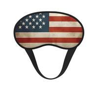 Sleep Mask for Side Sleeper Silk Sleeping Eye Masks with Elastic Strap Super Soft Eye Sleep Shade Cover Vintage American USA Flag Blackout Night Blindfold for Women Men Travel