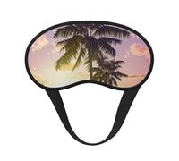 Sleep Mask for Side Sleeper Silk Sleeping Eye Masks with Elastic Strap Super Soft Eye Sleep Shade Cover Summer Palm Tree Blackout Night Blindfold for Women Men Travel