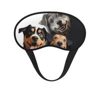 Sleep Mask for Side Sleeper Silk Sleeping Eye Masks with Elastic Strap Super Soft Eye Sleep Shade Cover Funny Puppy Dogs Blackout Night Blindfold for Women Men Travel